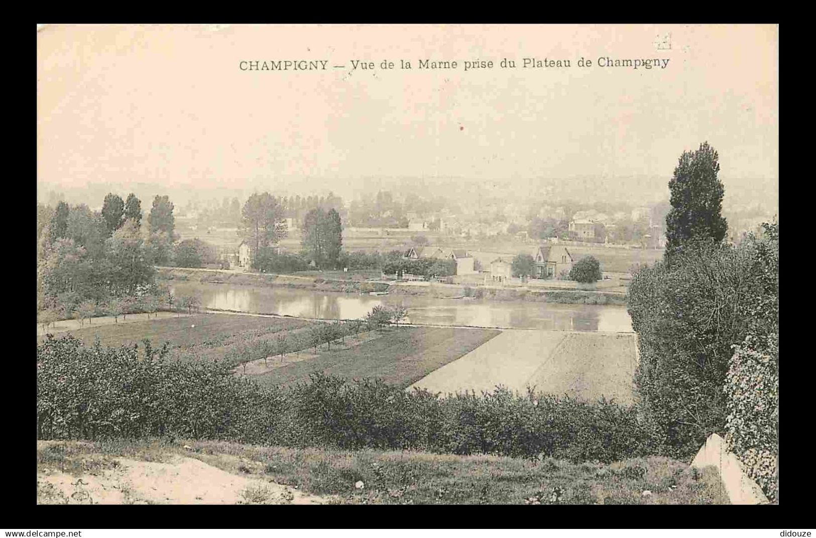 94 - Champigny sur Marne - Vue de la Marne prise du Plateau de Champigny - Précurseur - CPA - Voir Scans Recto-Verso