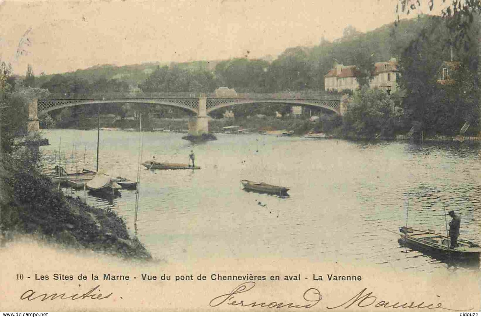 94 - Chennevières sur Marne - Vue du pont de Chennevières en aval - La Varenne - CPA - Voir Scans Recto-Verso