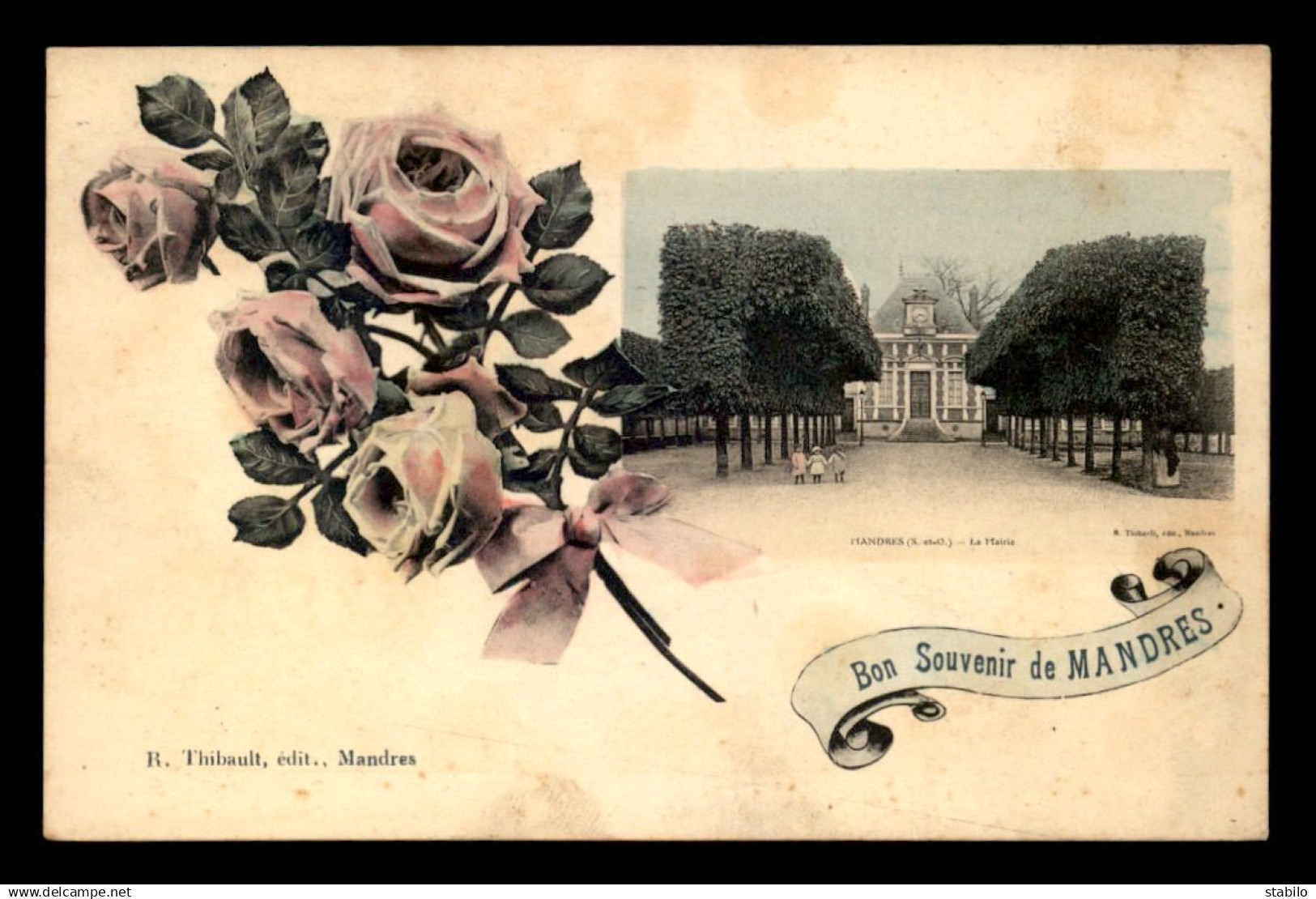 94 - MANDRES-LES-ROSES -  SOUVENIR - LA MAIRIE - ROSES