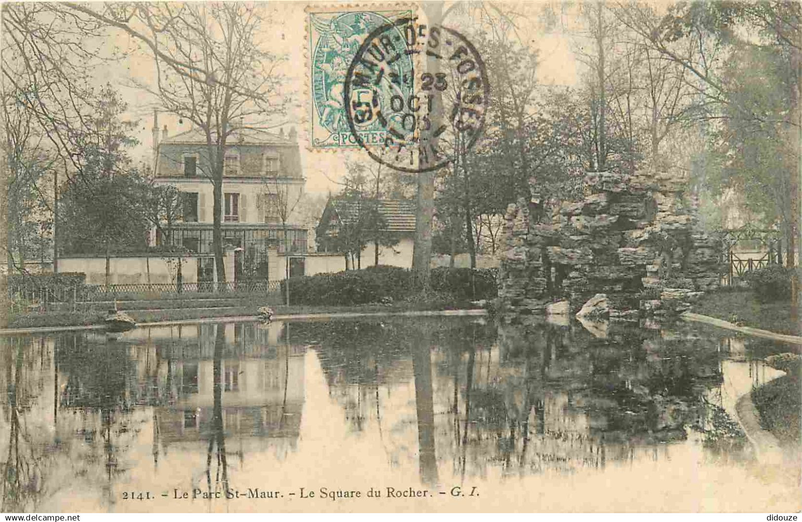 94 - Saint Maur des Fosses - Parc Saint Maur - Le Square du Rocher - CPA - Oblitération de 1905 - Voir Scans Recto-Verso