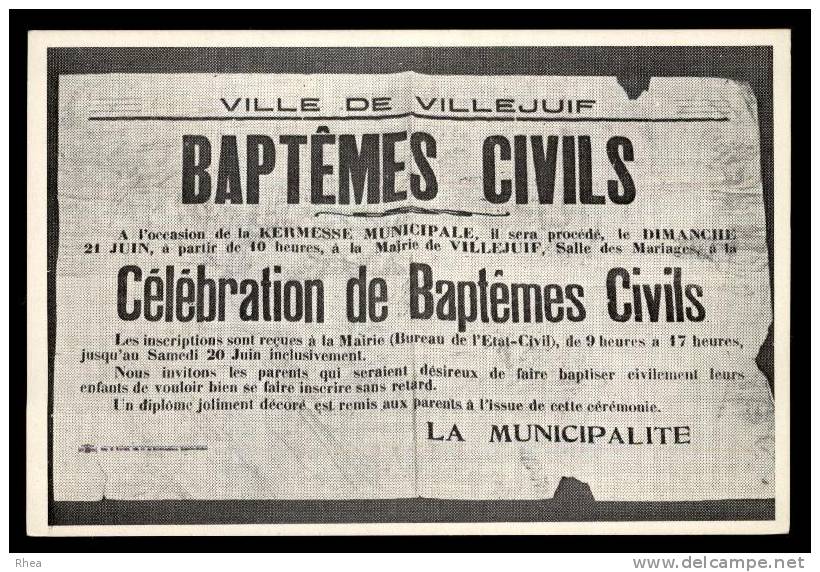 94 Villejuif bapteme affiche musee D94D K94076K C94076C RH090391