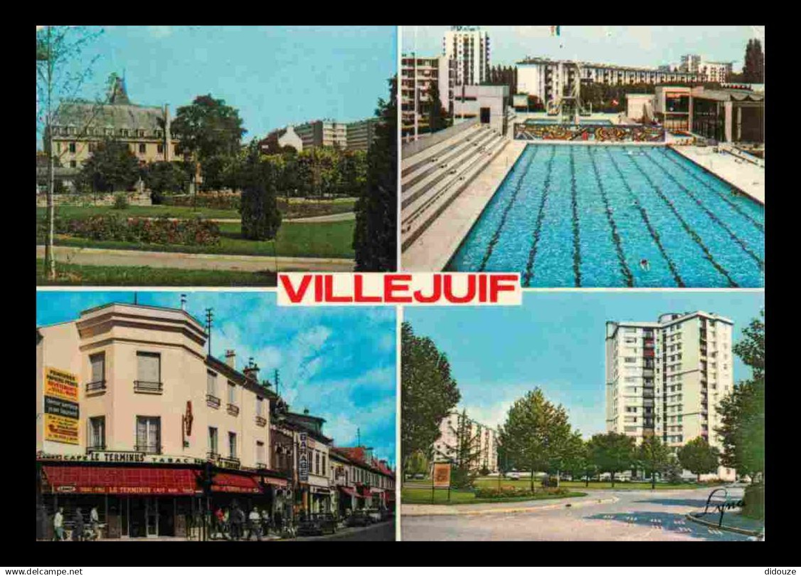 94 - Villejuif - Multivues - Piscine - Bar Tabac Le Terminus - CPM - Flamme Postale de Villejuif 94 - Voir Scans Recto-V