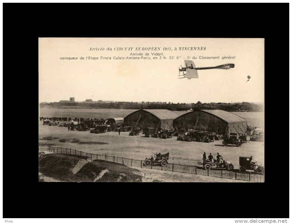 94 Vincennes - Arrivée du Circuit Européen 1911 à Vincennes - aviation avion circuit europeen