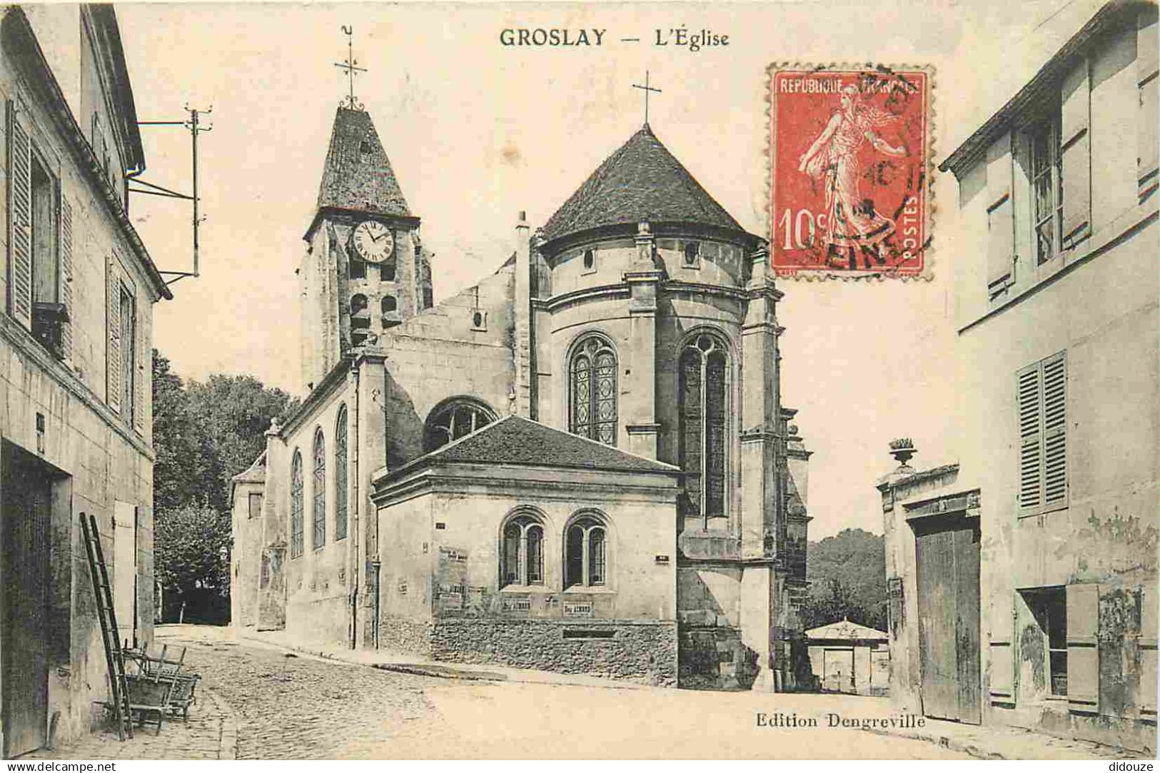 95 - Groslay - L'Eglise - CPA - Oblitération de 1908 - Voir Scans Recto-Verso