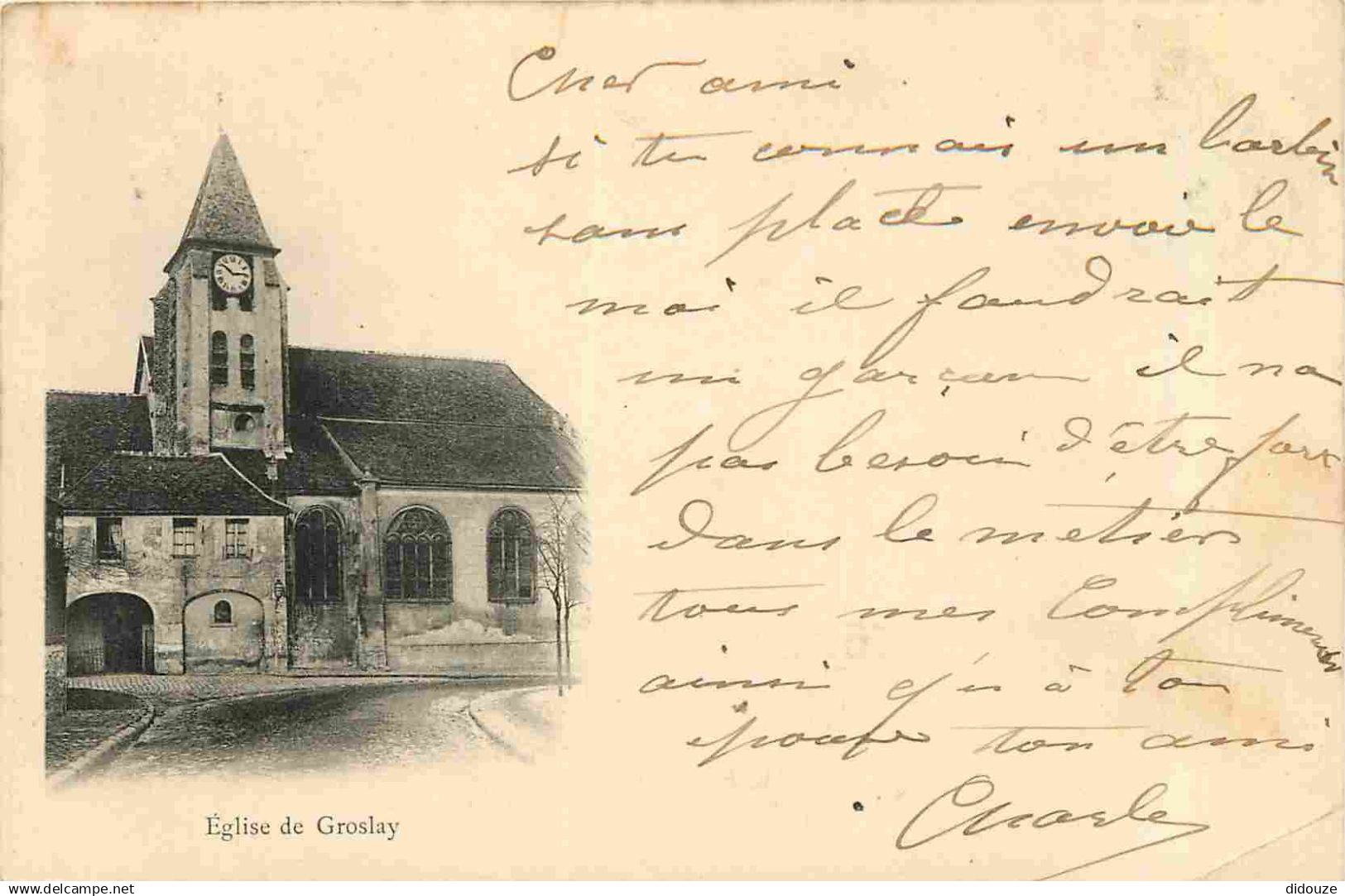 95 - Groslay - L'Eglise - Précurseur - CPA - Oblitération de 1903 - Voir Scans Recto-Verso