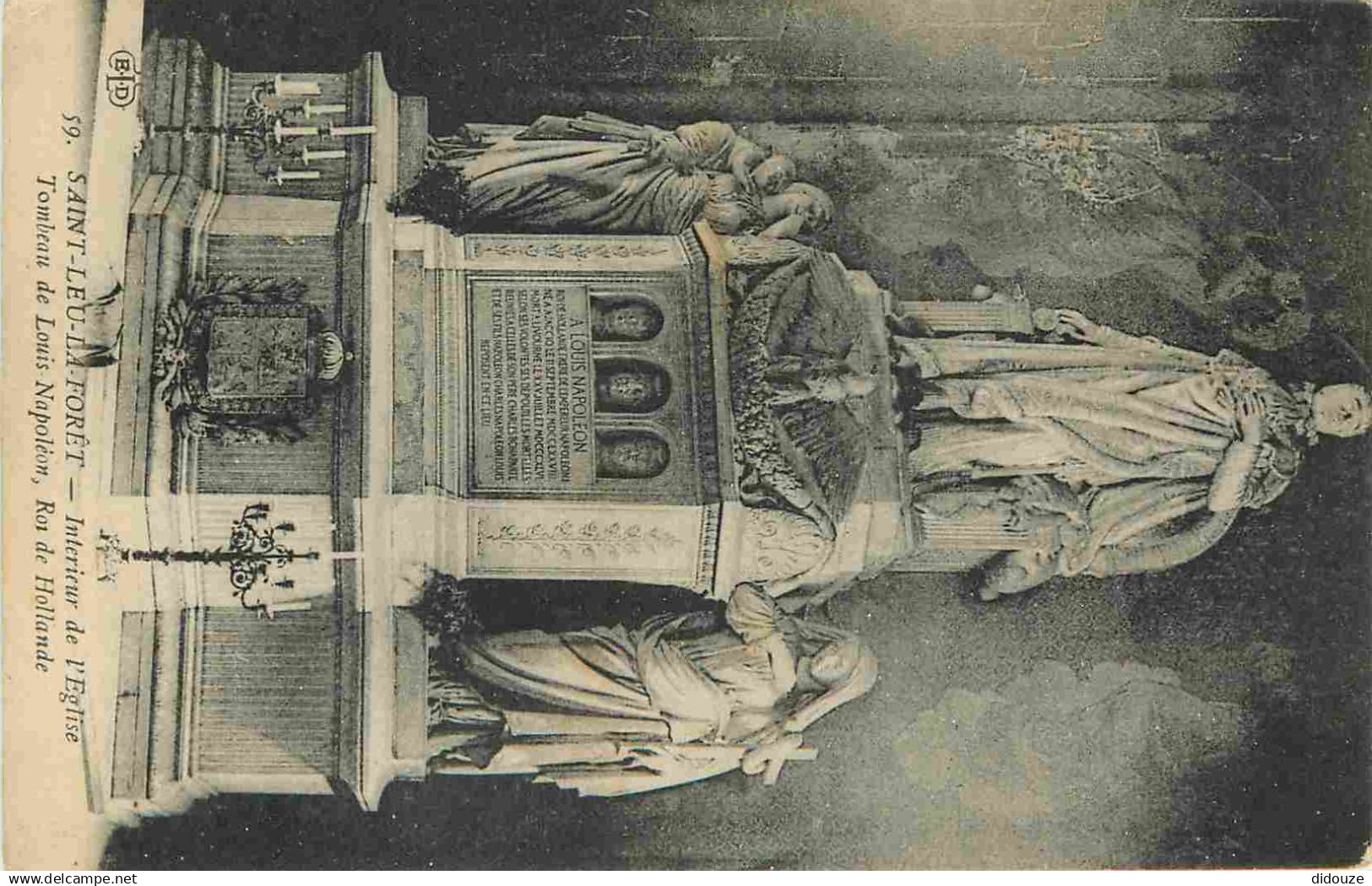 95 - Saint Leu la Forêt - intérieur de l'Eglise - Tombeau de Louis Napoléon Roi de Hollande - CPA - Voir Scans Recto-Ver