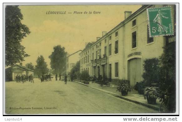 963A/ CPA  LEROUVILLE  PLACE DE LA GARE