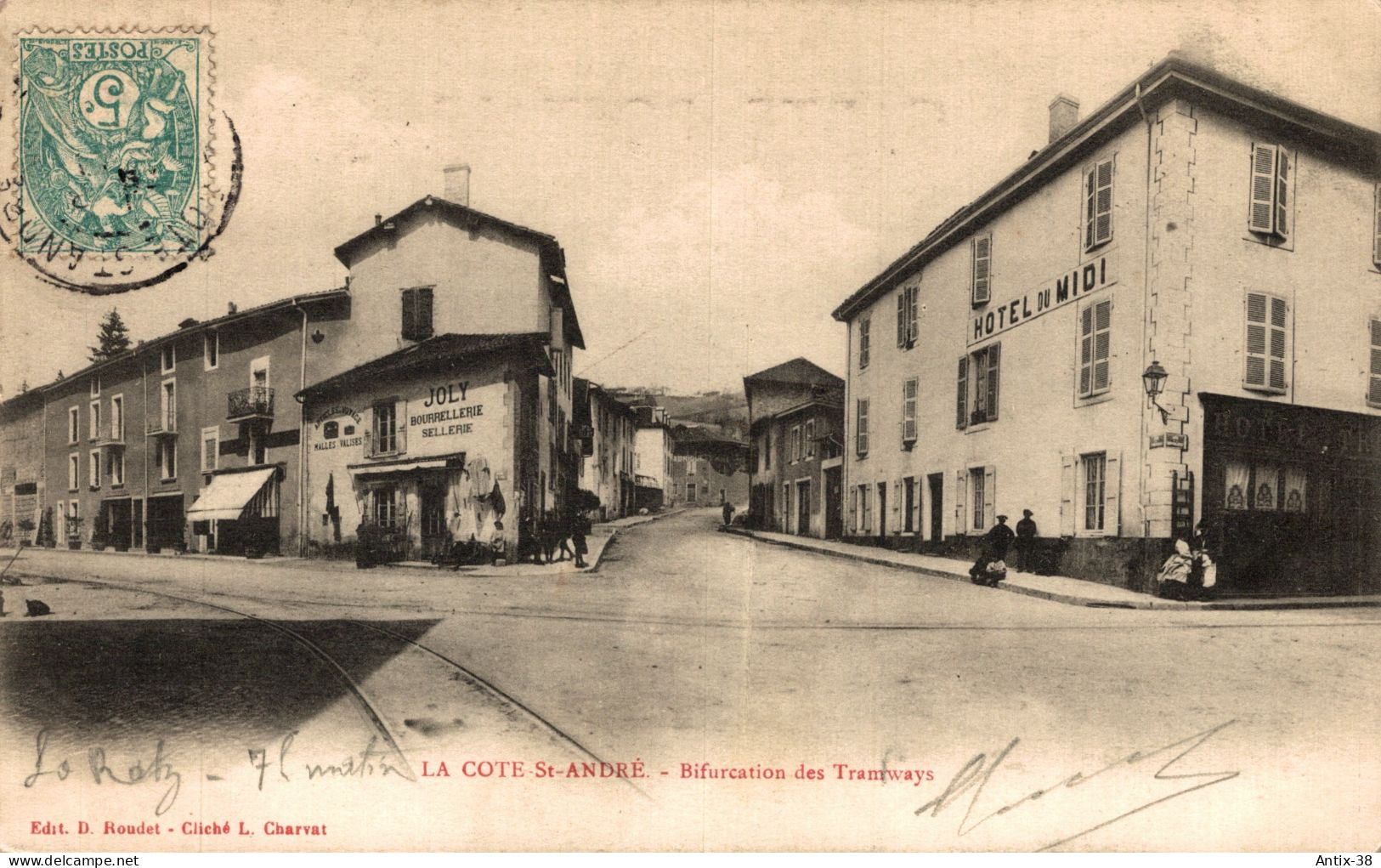 A1 - 38 - LA CÔTE-SAINT-ANDRÉ - Isère - Bifurcation des tramways