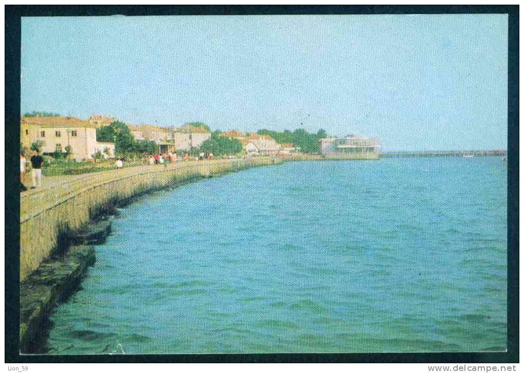 A5345 / Anhialo Pomorie  - 1975 GENERAL VIEW  Coastal promenade and casino  - Bulgaria Bulgarie Bulgarien Bulgarije