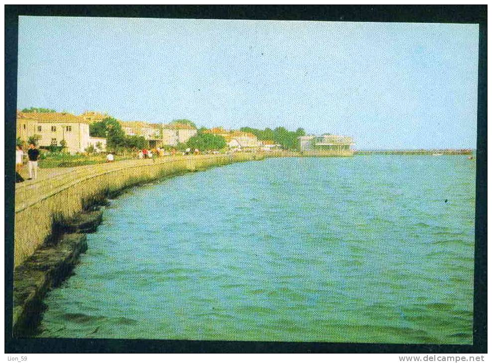 A5348 / Anhialo Pomorie  - 1973 GENERAL VIEW  Coastal promenade and casino  - Bulgaria Bulgarie Bulgarien Bulgarije