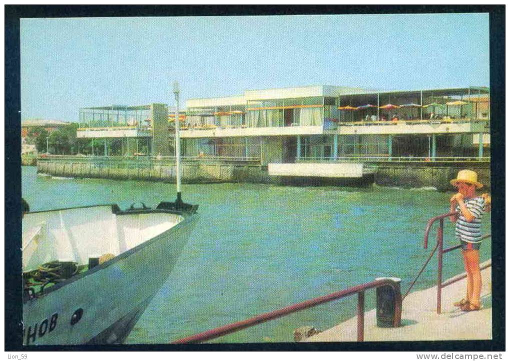 A5349 / Anhialo Pomorie  - 1974  CASINO KASINO , COFFEE BAR RESTAURANT CHILD BOAT  Bulgaria Bulgarie Bulgarien Bulgarije