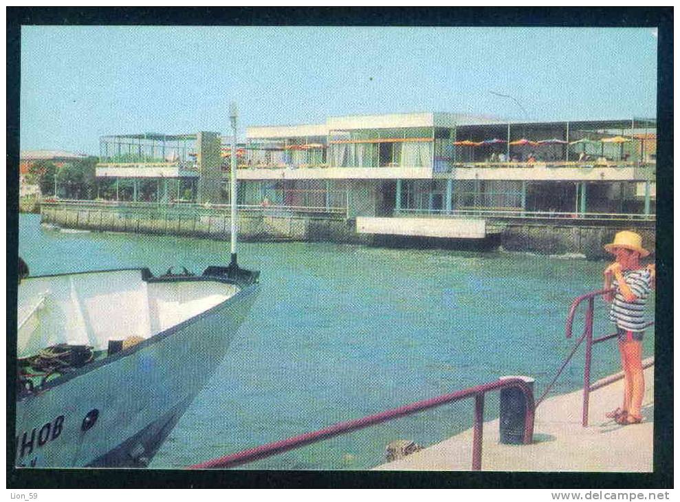 A5353 / Anhialo Pomorie  - 1975  CASINO KASINO , COFFEE BAR RESTAURANT CHILD BOAT  Bulgaria Bulgarie Bulgarien Bulgarije