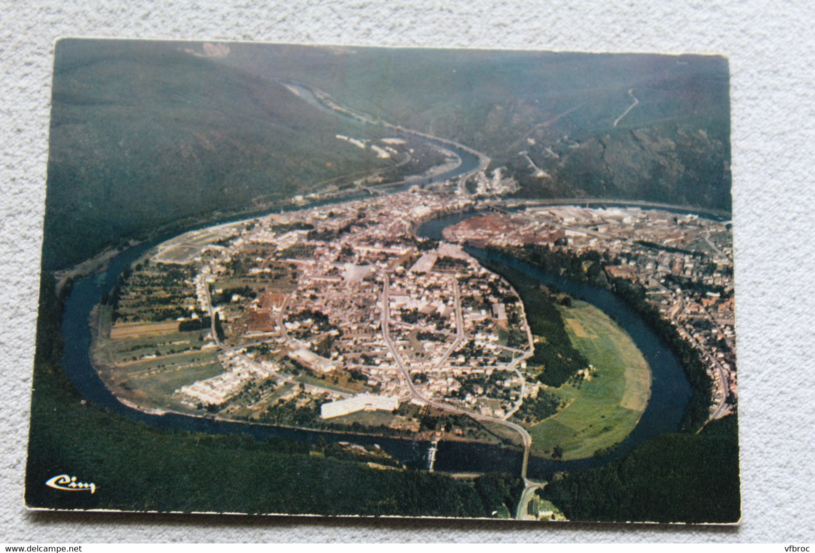 A664, Cpm 1973, Revin, vue aérienne, la boucle, Ardennes 08