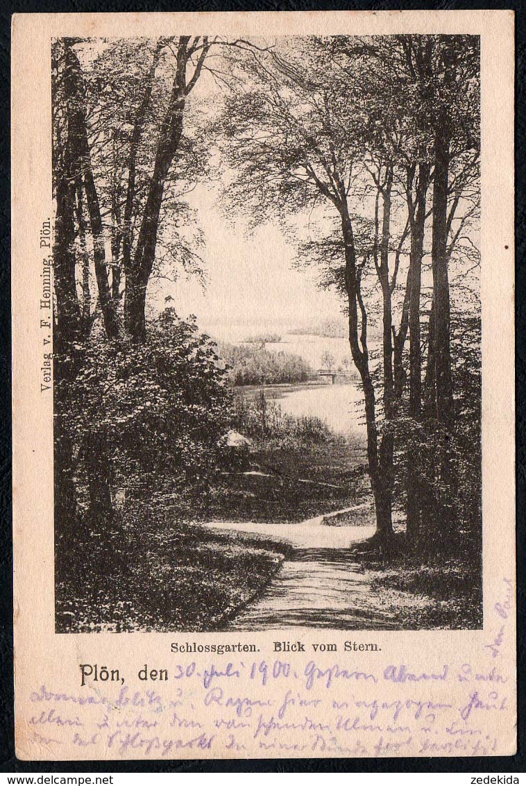 A7422 - Plön - Schlossgarten Blick vom Stern - F. Henning - gel nach Liebertwolkwitz