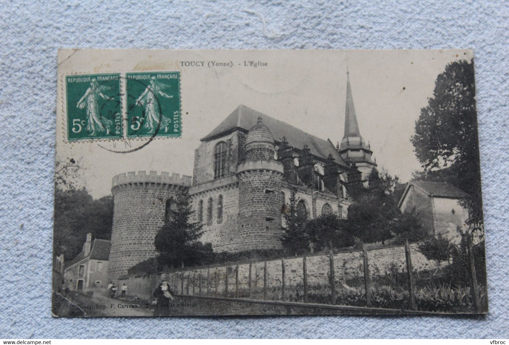 A752, Cpa 1910, Toucy, l'église, Yonne 89