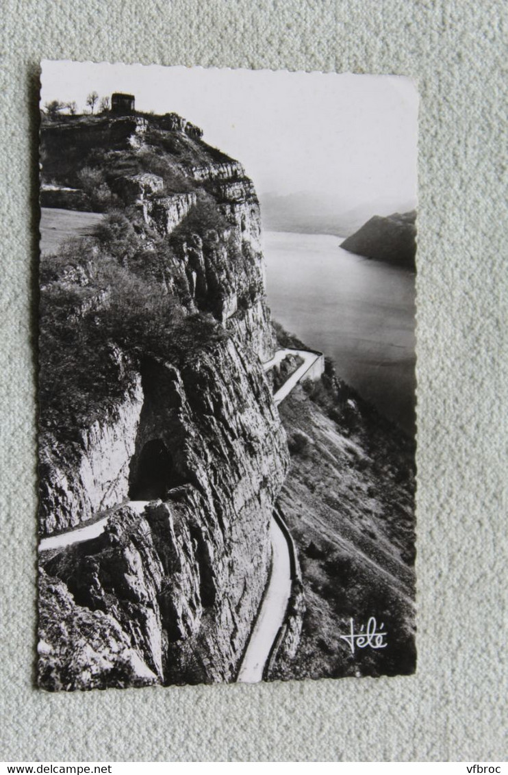 A800, Cpsm 1956, rocher de la Chambotte et le lac du Bourget, Savoie 73