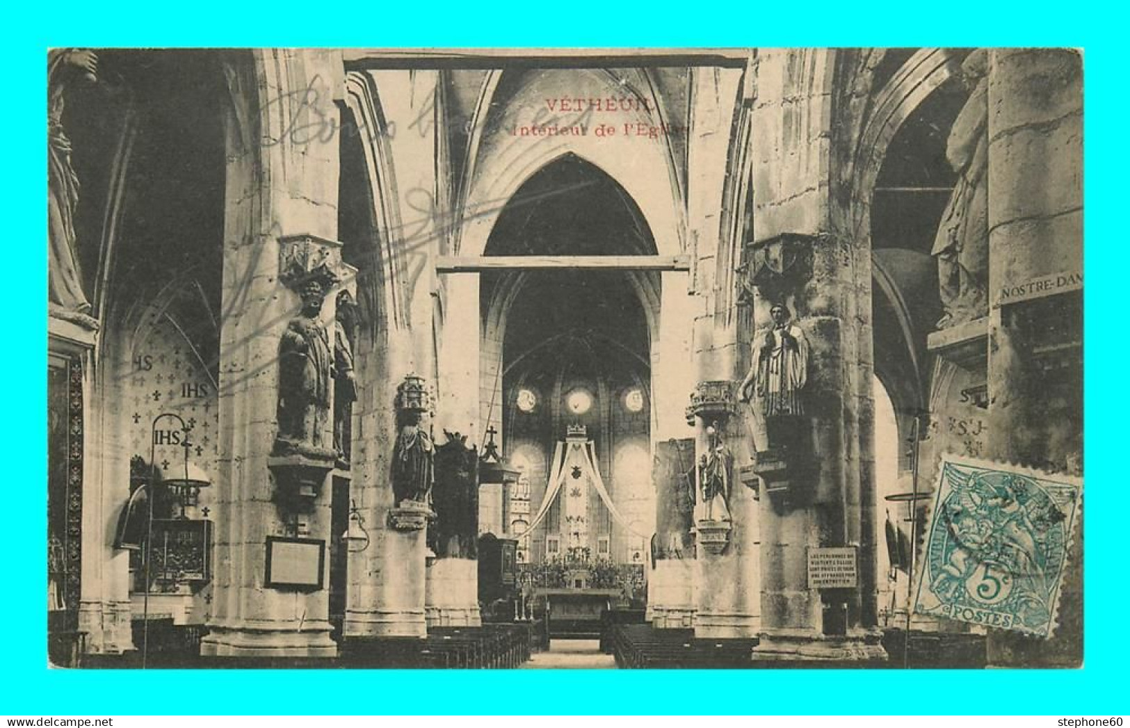 a898 / 031 95 - VETHEUIL Interieur de l'Eglise