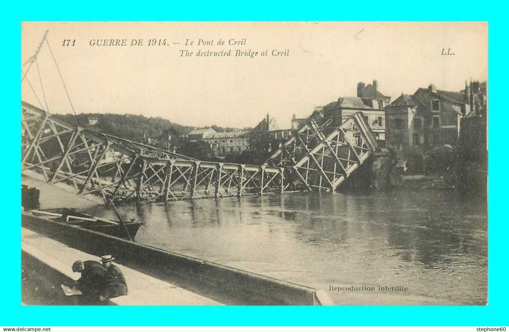 a903 / 319 60 - CREIL Pont de Creil dÃ©truit - Guerre 1914