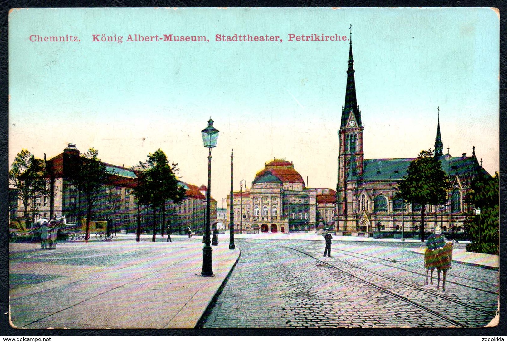 A9597 - Chemnitz - Opernhaus Theater Theaterplatz - Museum Petrikirche