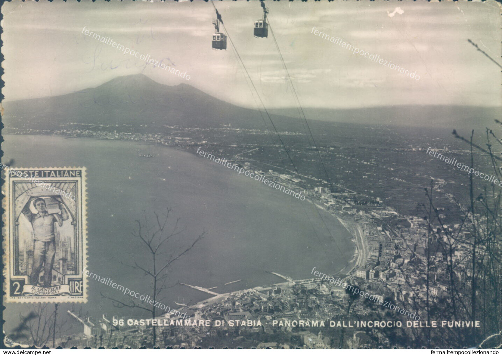 ab403 cartolina   castellammare di stabia provincia di napoli