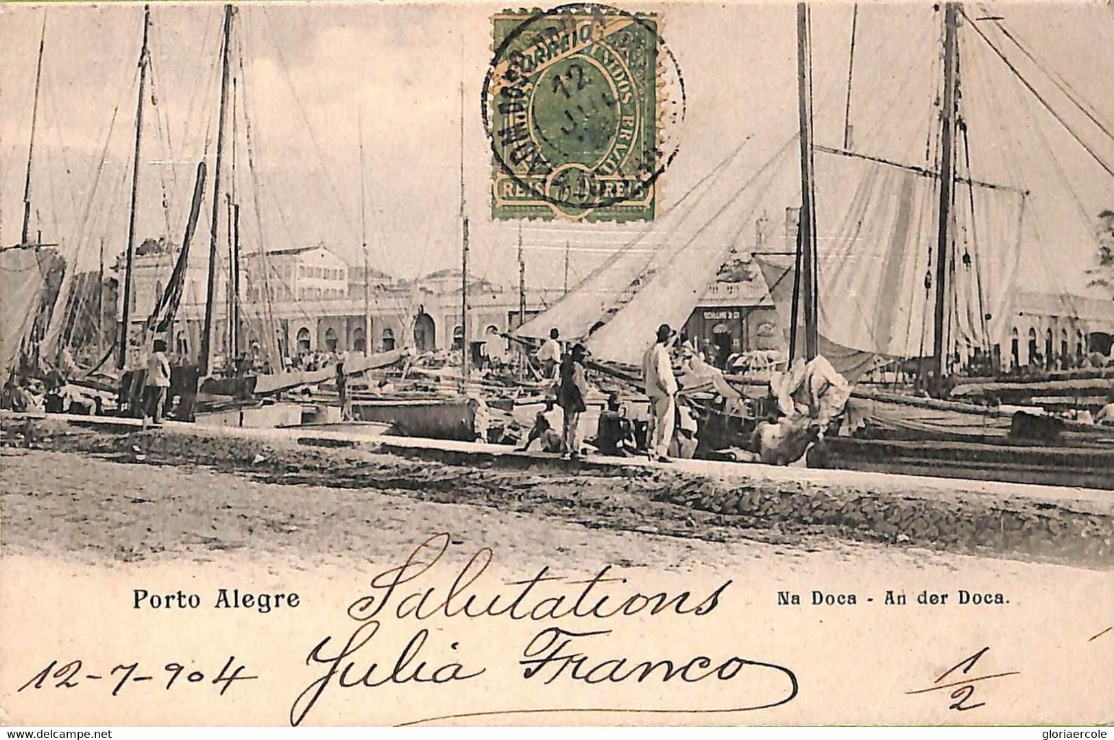 ac1547 - BRAZIL - VINTAGE POSTCARD  - Porto Alegre - 1904