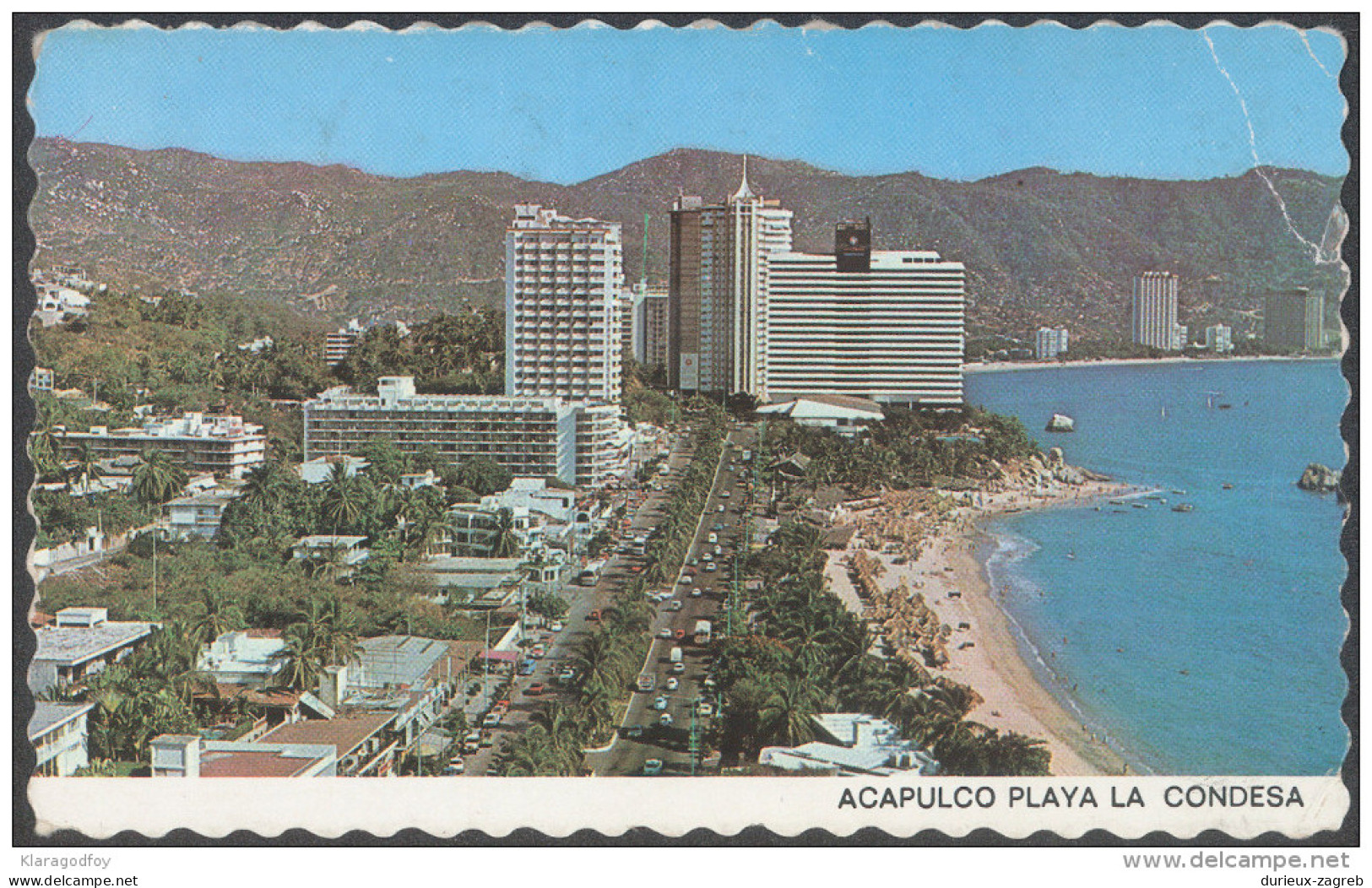 Acapulco old postcard travelled 1981 to Yugoslavia bb