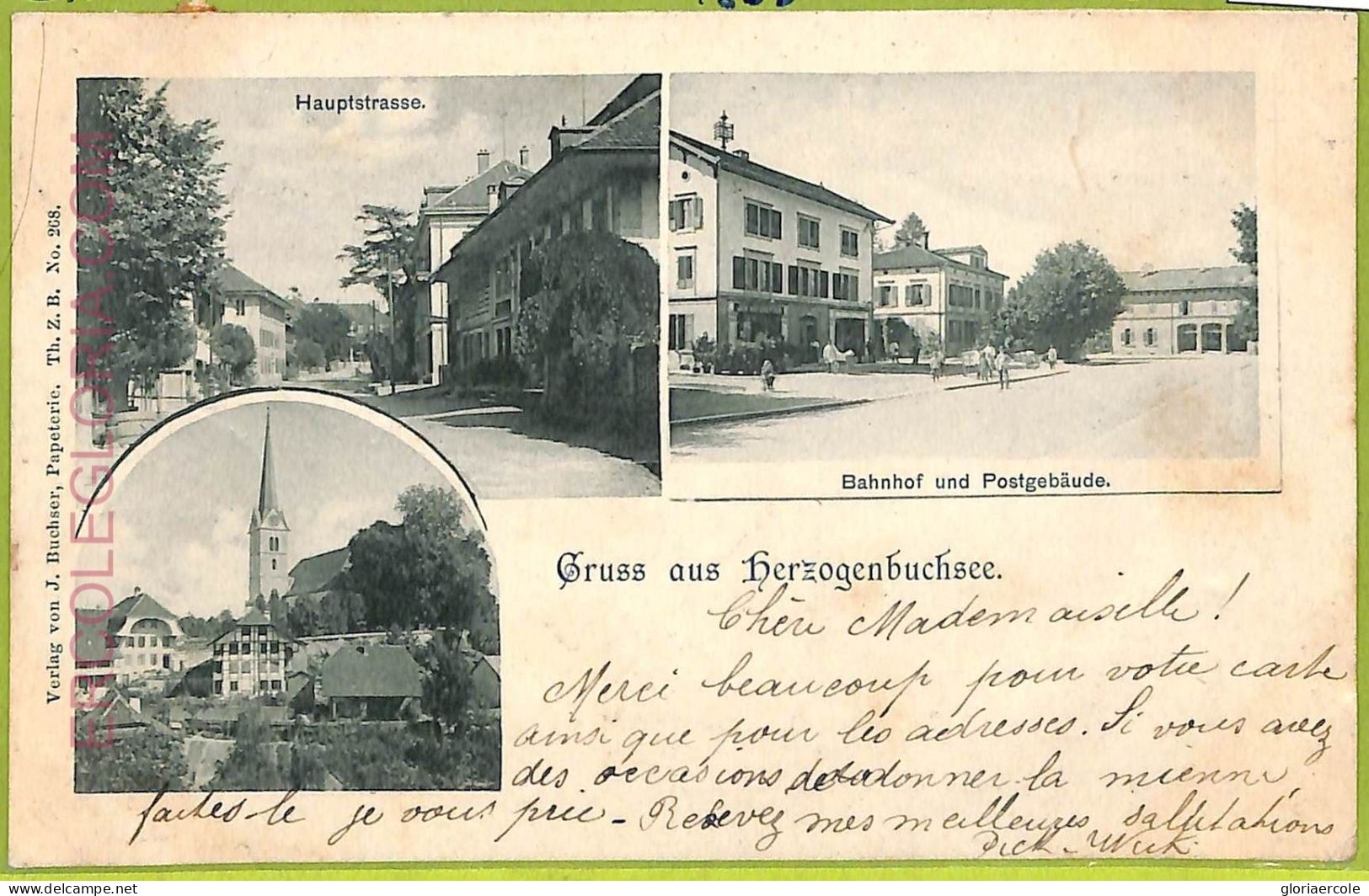 ad4453 - SWITZERLAND - Ansichtskarten VINTAGE POSTCARD-Gruss aus Herzogenbuchsee