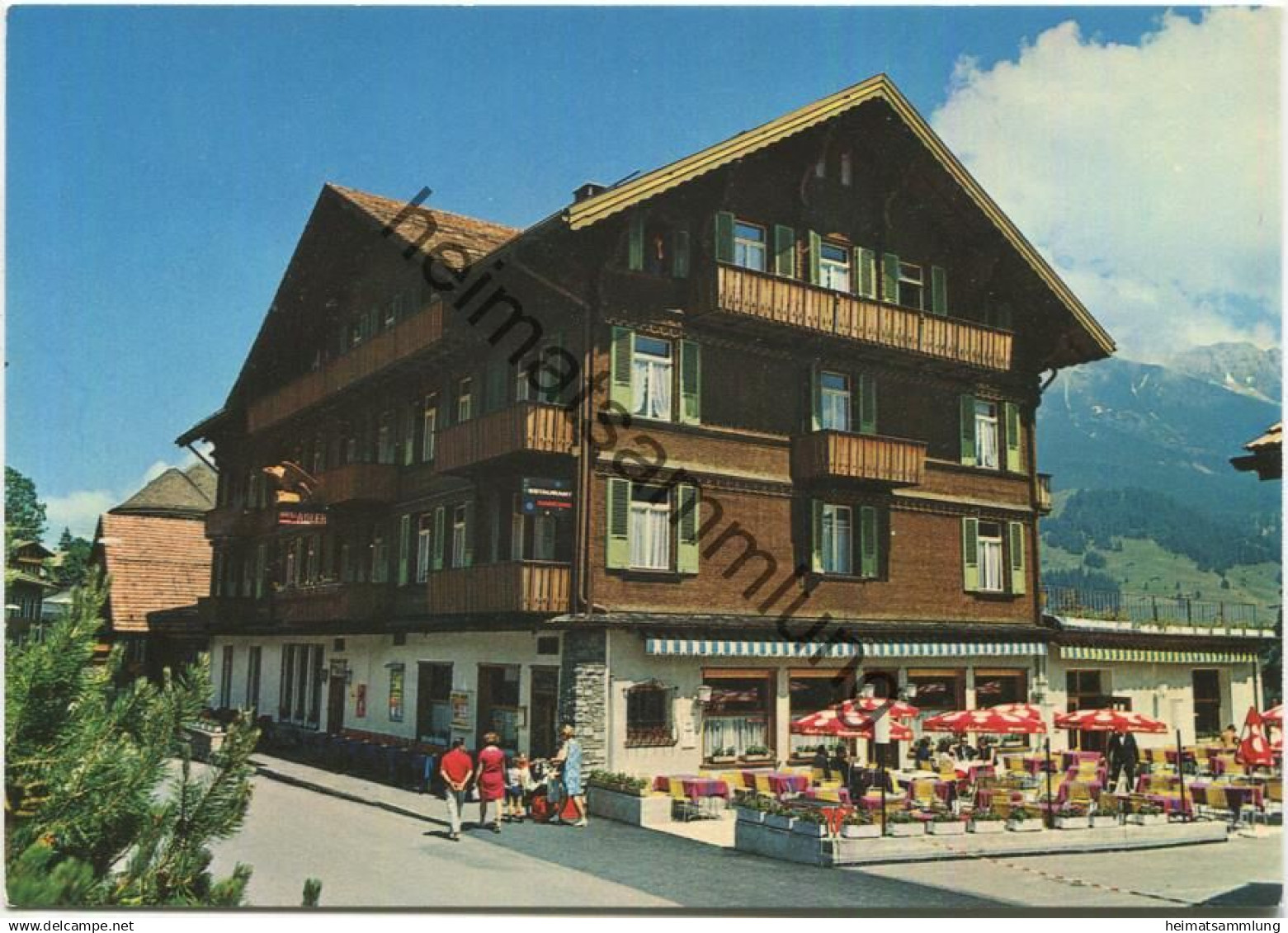 Adelboden - Hotel Adler - AK Grossformat - Verlag Klopfenstein Adelboden