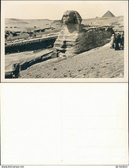 Kairo القاهرة Sphinx im hintergrund Pyramide 1929