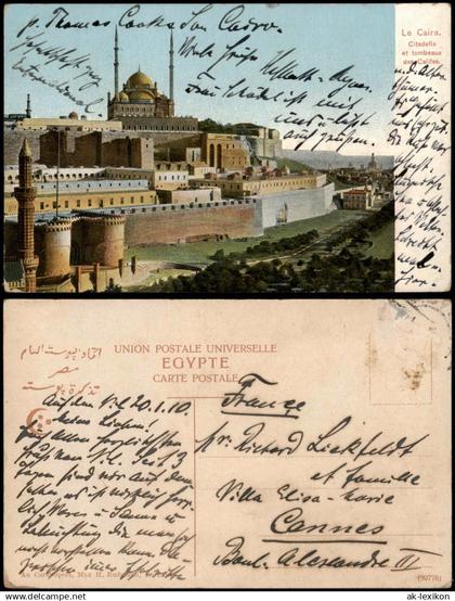 Postcard Kairo القاهرة Citadelle et tombeaux 1911