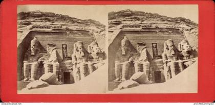 Stereo Photo Nubien Ägypten, Tempel von Abu Simbel