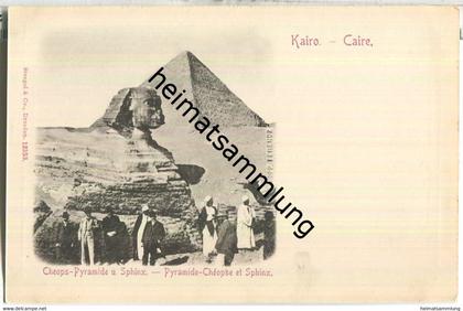 Cheops Pyramide - Sphinx - Verlag Stengel & Co Dresden ca. 1895