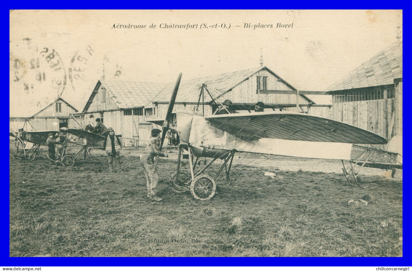 * Aérodrome de CHATEAUFORT - Bi Places BOREL - Aérodrome de TOUSSUS LE NOBLE - Animée - Photo LEFEVRE - 1913