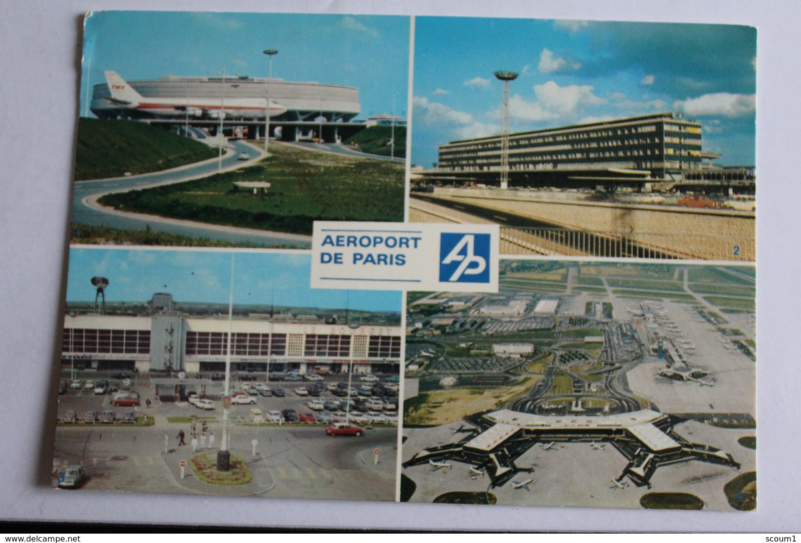 aéroport de paris - aérogare charles de gaulle à roissy en france - muiltivues - 1975