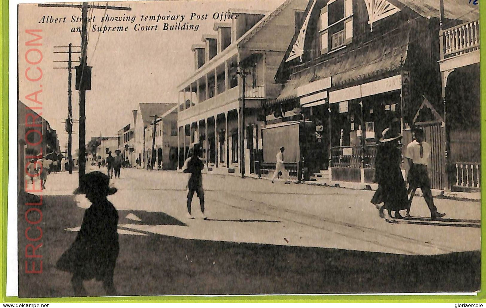 af2549 - BELIZE - VINTAGE POSTCARD - Albert Street, Post Office