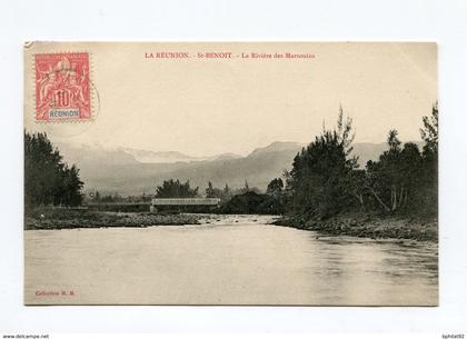 !!! CPA DE LA REUNION : ST BENOIT, LA RIVIERE DES MARSOUINS