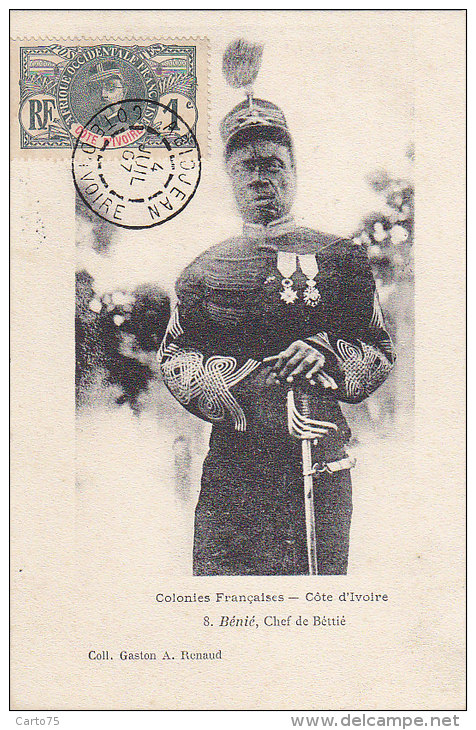 Afrique - Côte d'Ivoire - Uniforme Médailles Chef de Bettié - 1907