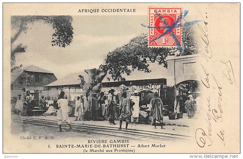 AFRIQUE  GAMBIE  RIVIERE GAMBIE  SAINTE MARIE DE BATHURST  ALBERT MARKET ( LE MARCHE AUX PROVISIONS )