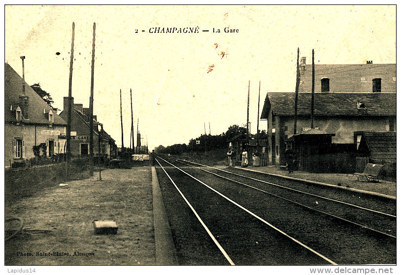 AH 300 / C P A - CHAMPAGNE  (72 )  LA GARE