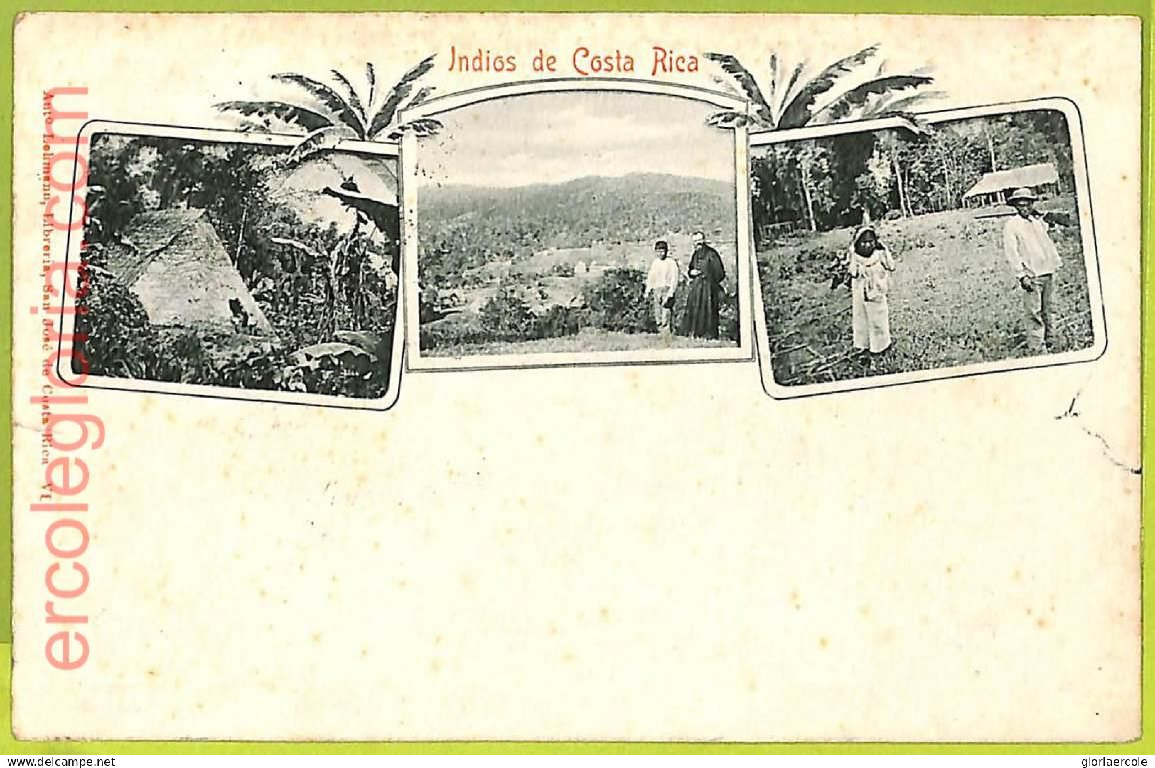 ah0167 - COSTA RICA  - VINTAGE POSTCARD - Gruss de Costa Rica - 1904