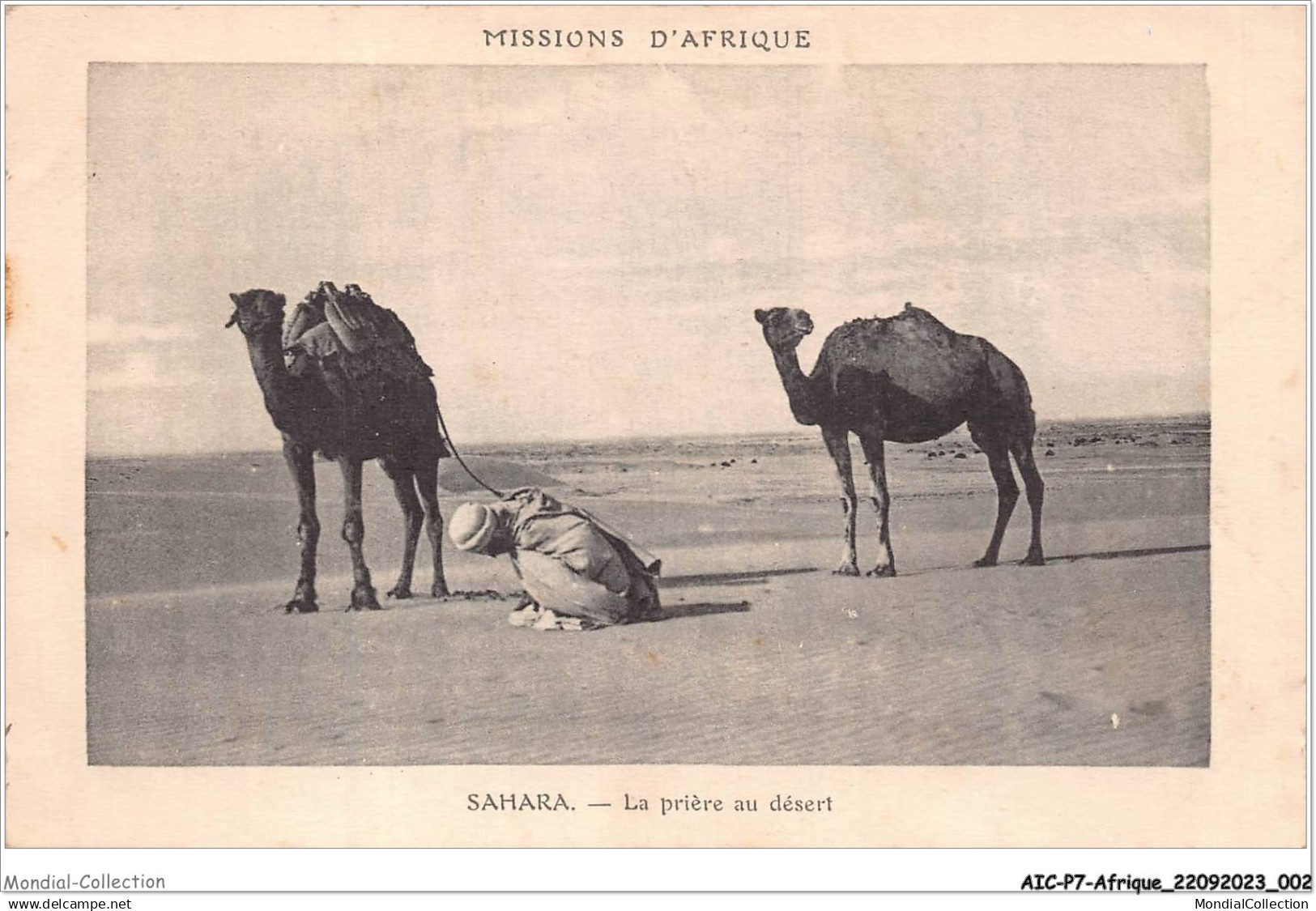 AICP7-AFRIQUE-0739 - SAHARA - La prière au désert