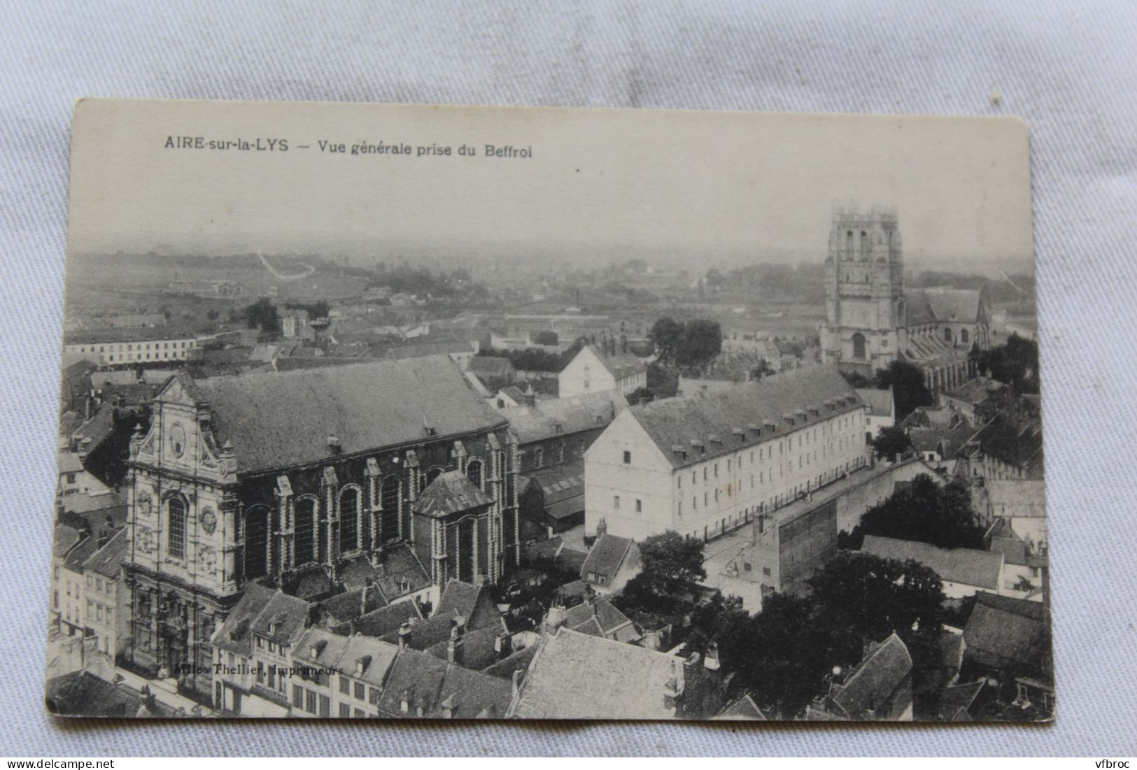 Aire sur la Lys, vue générale prise du beffroi, Pas de Calais 62