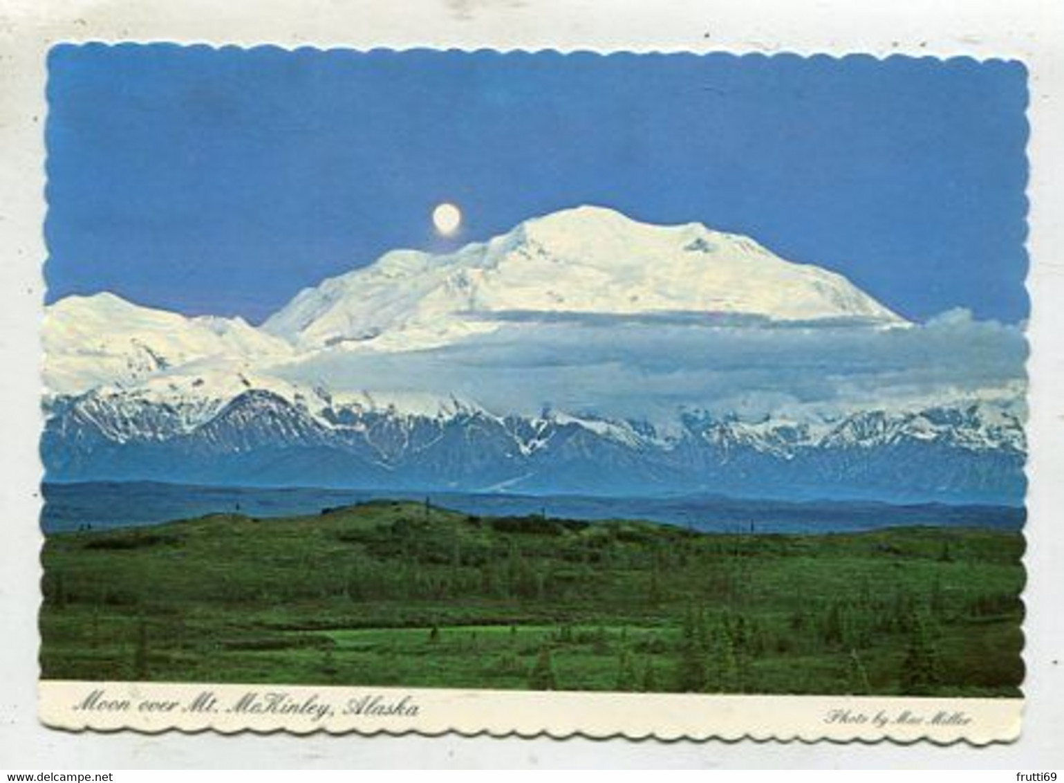 AK 055729 USA - Alaska - Moon over Mt. McKinley