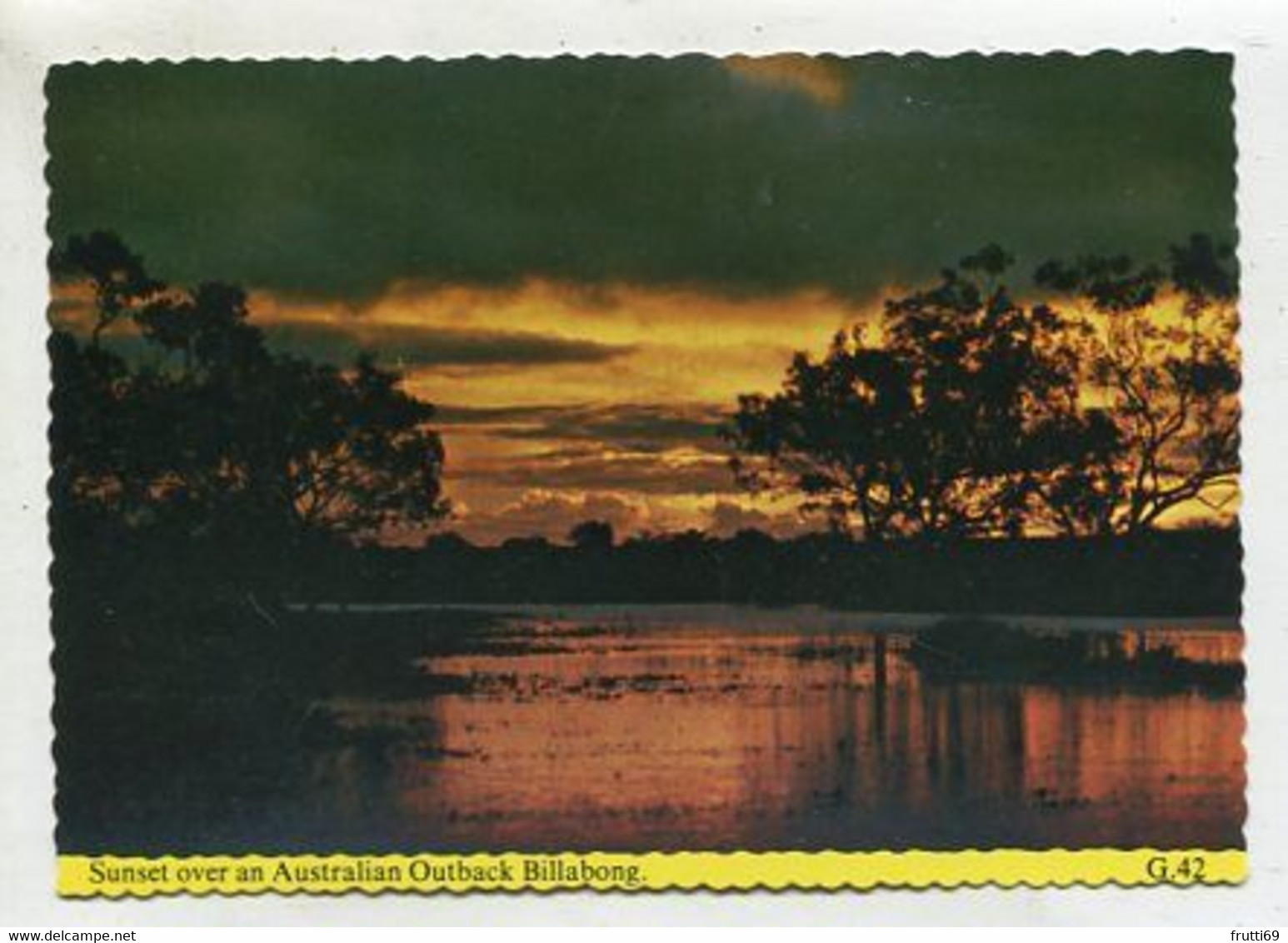 AK 114812 AUSTRALIA - Sunset over an Australian Outback Billabong