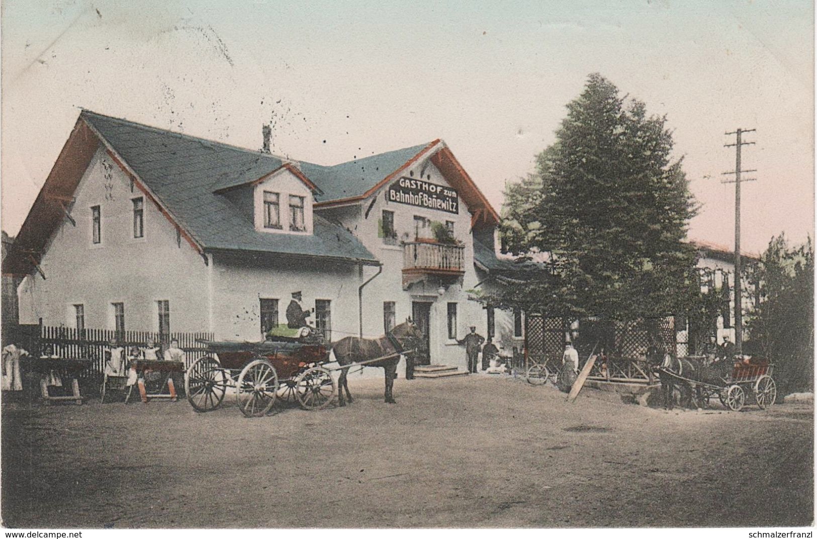 AK Bannewitz Gasthof Bahnhof Windbergbahn a Goldene Höhe Boderitz Cunnersdorf Welschhufe Hänichen Possendorf Dresden