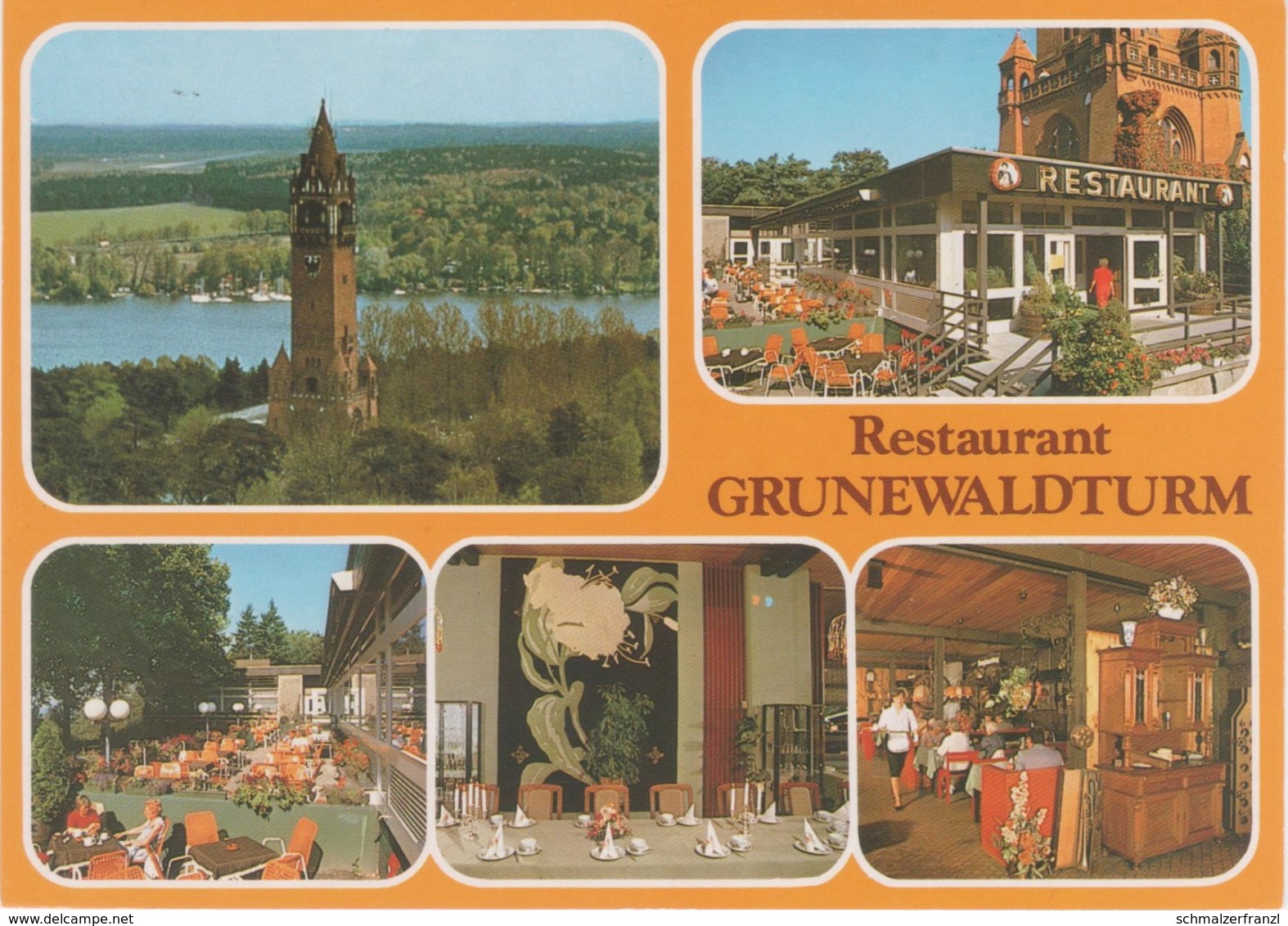 AK Berlin Grunewald Restaurant Grunewaldturm Havelchausse 61 Karlsberg a Gatow Spandau Charlottenburg Wilmersdorf Dahlem