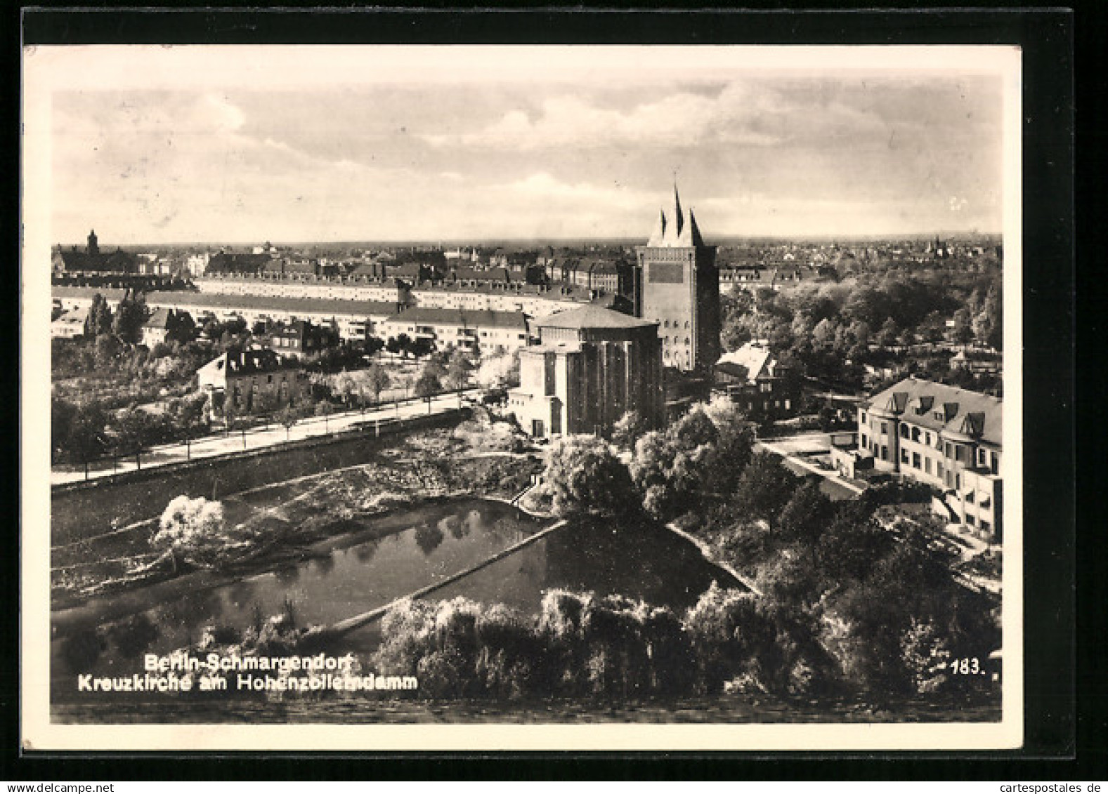 AK Berlin-Schmargendorf, Kreuzkirche am Hohenzollerndamm