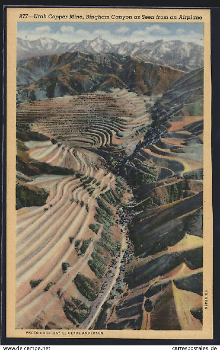 AK Bingham Canyon, UT, Utah Copper Mine as seen from an airplane