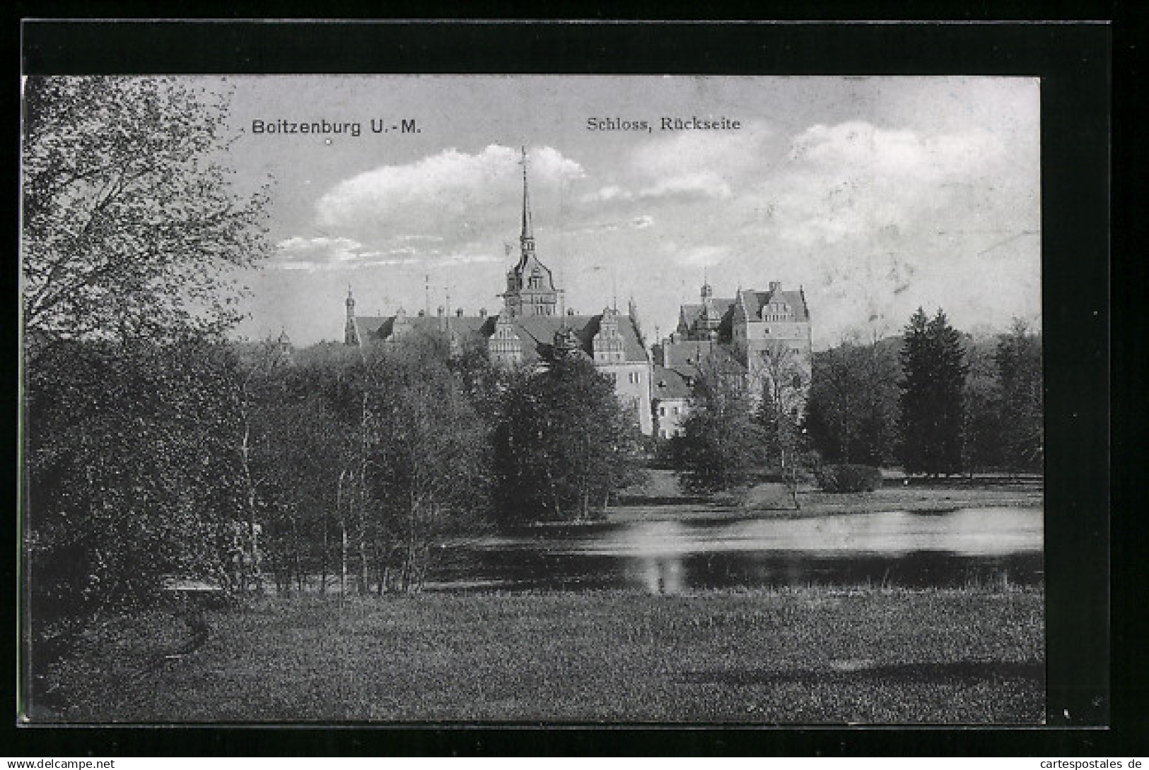 AK Boitzenburg U.-M., Rückseite vom Schloss