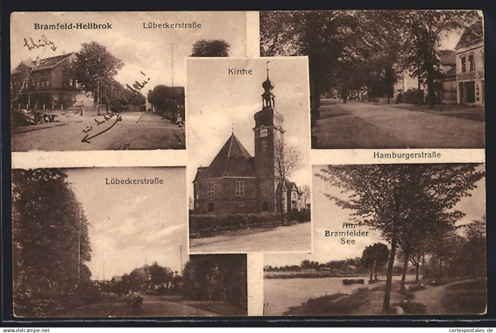 AK Bramfeld-Hellbrok, Lübeckerstrasse, Hamburgerstrasse, Kirche